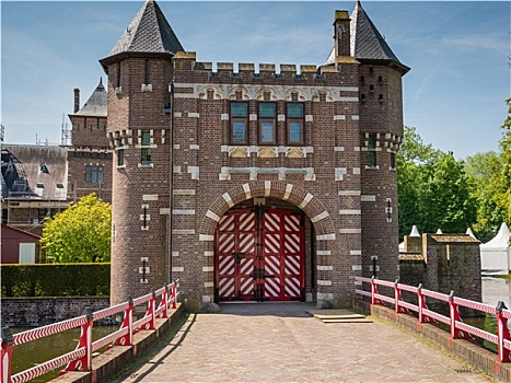 入口,大门,城堡,头发,荷兰
