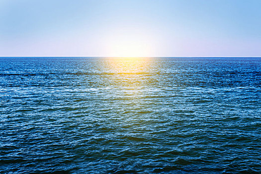 蓝色,海洋,太阳