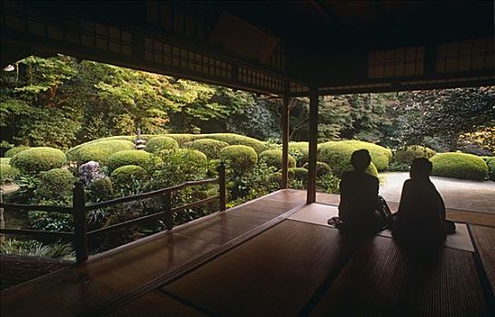 日本,本州,京都,庙宇,诗人,石川,山,闲适,寺庙,著名,花园