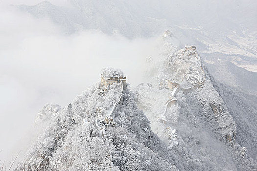 箭扣长城雪景