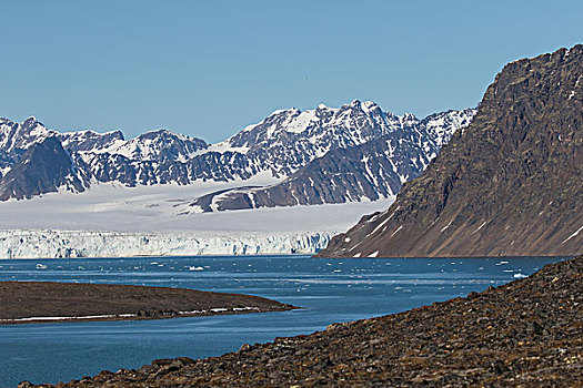 冰河,斯匹次卑尔根岛,挪威,欧洲