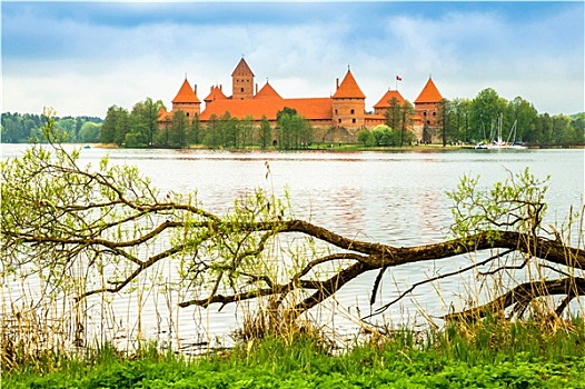 中世纪,老,城堡,特拉凯,立陶宛