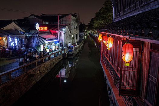 苏州,平江,夜景