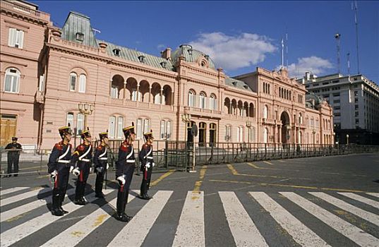 图案,正面,阿根廷,政府所在地,玫瑰宫,五月广场,布宜诺斯艾利斯