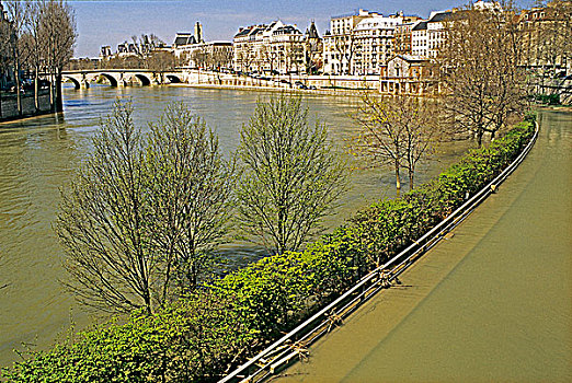 法国,巴黎,塞纳河,洪水