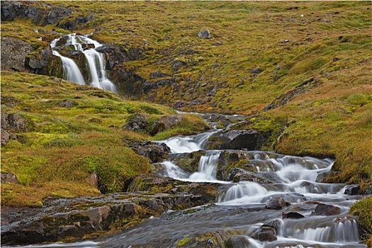 瀑布,南海岸,冰岛