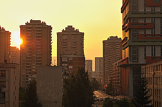 萨拉热窝,城市,日出