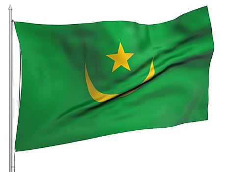 飞,旗帜,毛里塔尼亚,国家