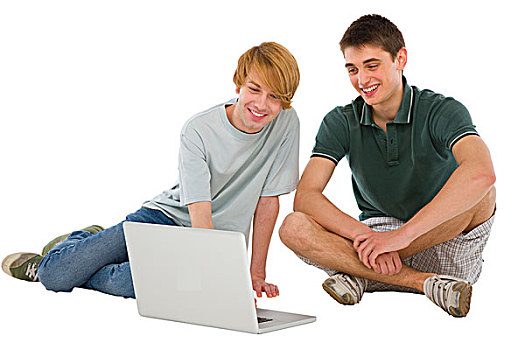 青少年,男孩,笔记本电脑
