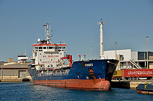 货船,港口,阿利坎特,白色海岸,西班牙,欧洲