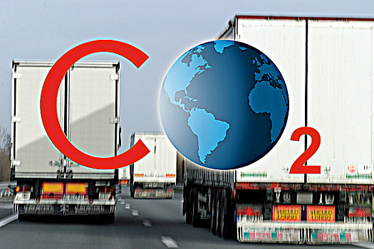 卡车,高速公路,二氧化碳,标识