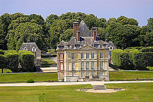 法国,城堡,公园