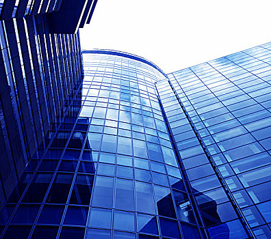 现代,玻璃墙,摩天大楼
