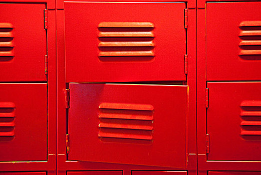 红色,储物柜,存储
