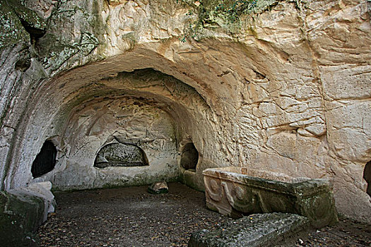 洞穴,棺材,国家公园,山,以色列