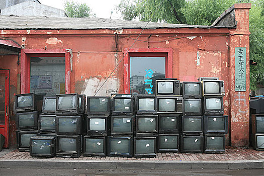 黑龙江,哈尔滨市道外一个收购旧电视的店铺