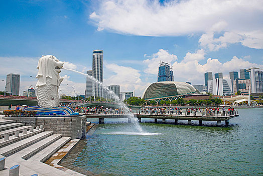 新加坡鱼尾狮喷泉