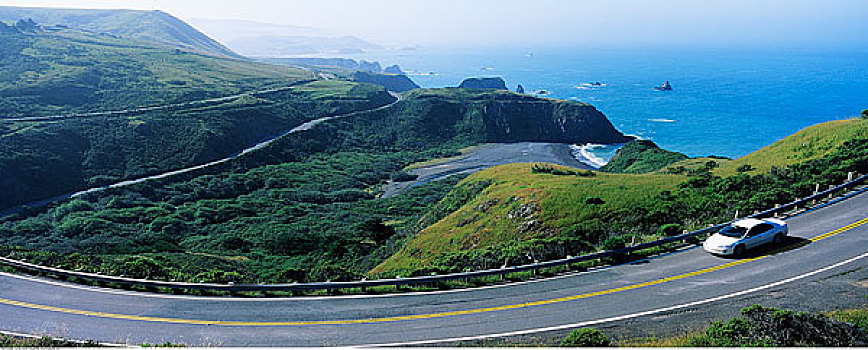 汽车,驾驶,太平洋海岸公路,加利福尼亚,美国