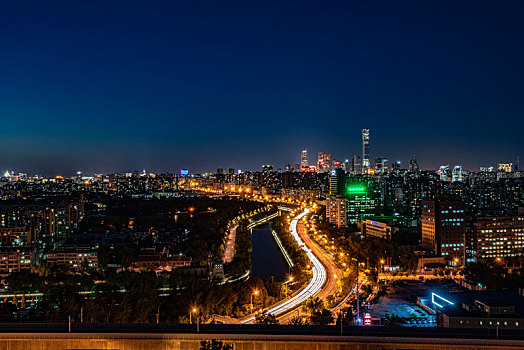 北京东南二环夜景