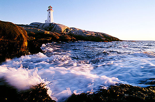 灯塔,海岸,靠近,佩姬湾,加拿大