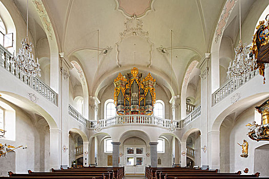 室内,朝圣教堂,玛丽亚,建造,弗兰克尼亚,巴伐利亚,德国,欧洲