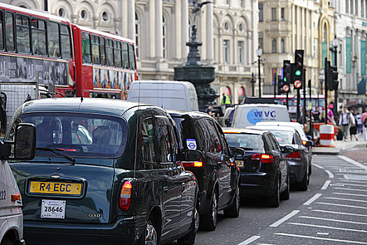 英格兰,伦敦,交通拥挤,途中