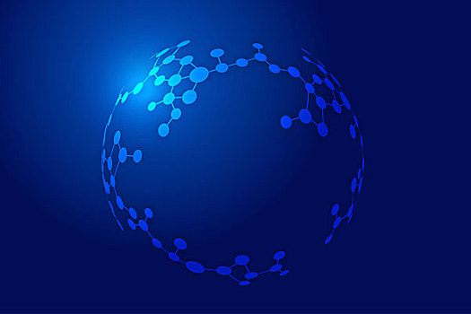线条和点连接构图球体,分子比喻,科学技术的概念