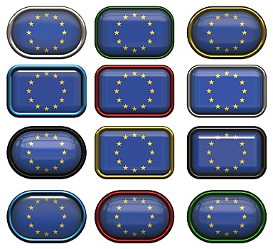 扣,旗帜,欧盟