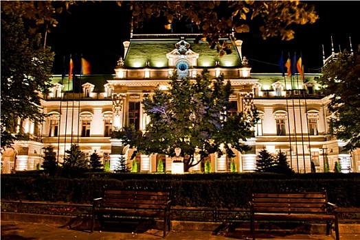 宫殿,夜晚,市政厅