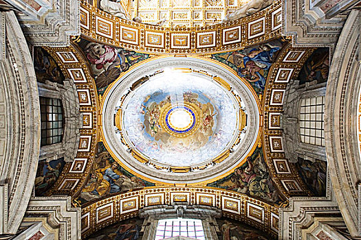 球形,天花板,金色,特写,大教堂,梵蒂冈城,罗马,意大利