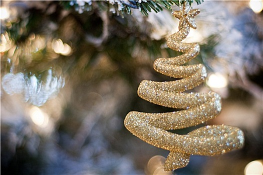 金色,圣诞树饰