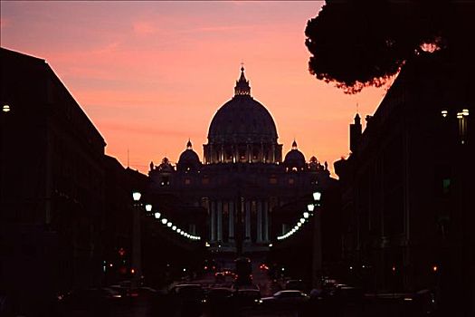 梵蒂冈,日落