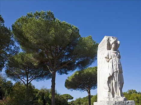 雕塑,翼,遗迹,罗马,意大利,欧洲