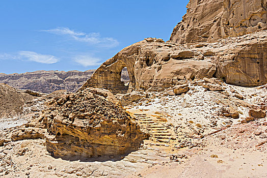 风景,岩石,国家公园,荒芜,以色列