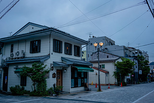 无人的日本城镇街道风景