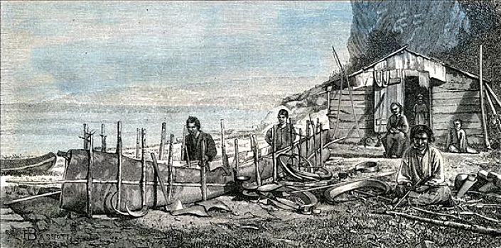 印第安人,魁北克,加拿大,19世纪