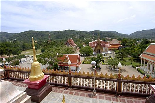 查隆寺,庙宇,普吉岛,泰国