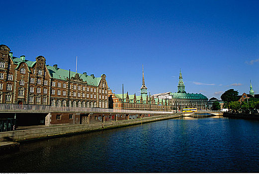 河,城市,哥本哈根,丹麦