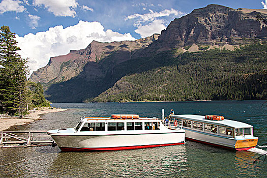美国,蒙大拿,冰川国家公园,旅游,船,湖,流行,选择
