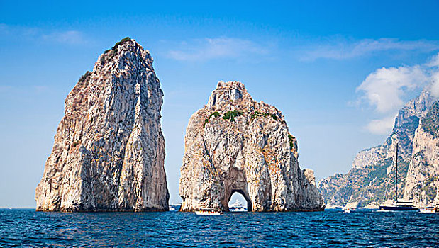 卡普里岛,著名,地中海,海边风景,意大利