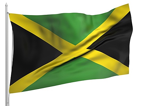 飞,旗帜,牙买加,国家