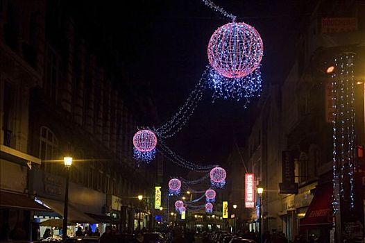 圣诞彩灯,布鲁塞尔,布拉班特,比利时