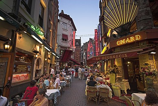 咖啡馆,餐馆,大广场,布鲁塞尔,比利时