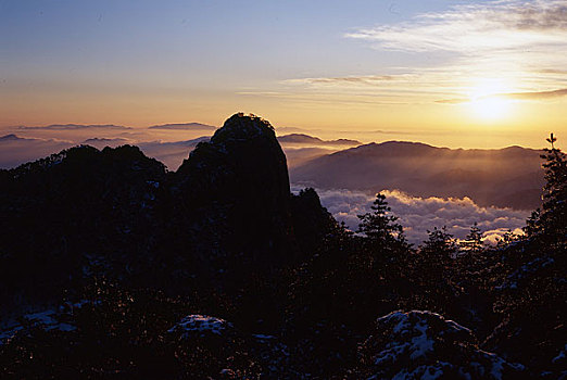 安徽黄山雪淞