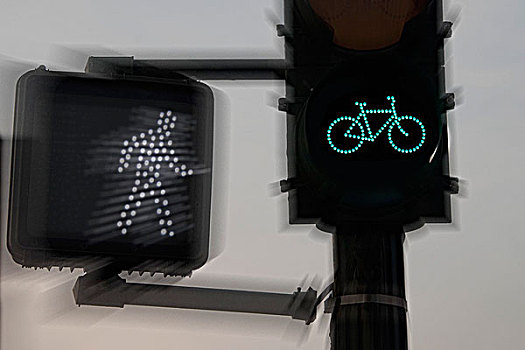 红绿灯,自行车,人行横道