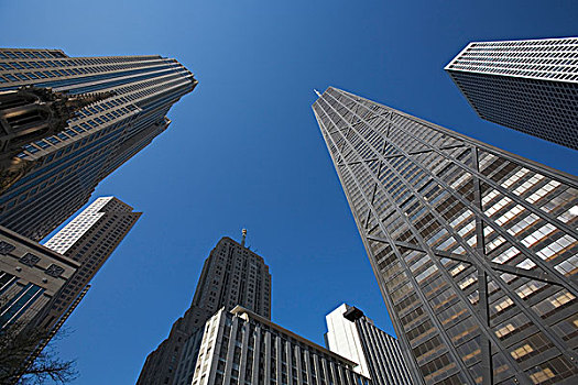美国,伊利诺斯,芝加哥,建筑,围绕,摩天大楼