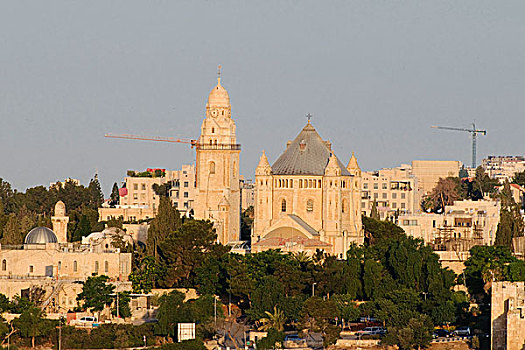 老城,耶路撒冷,山,锡安山,教堂,以色列