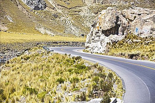 道路,通过,风景,秘鲁