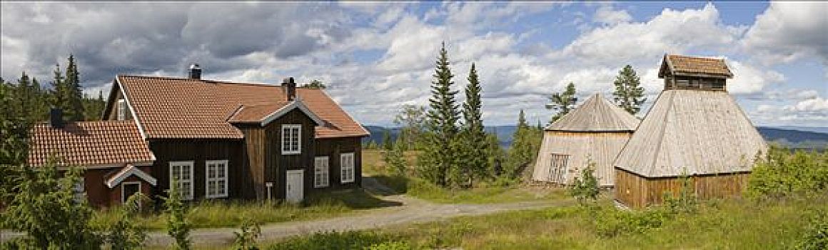住宅区,银矿,挪威,斯堪的纳维亚,欧洲