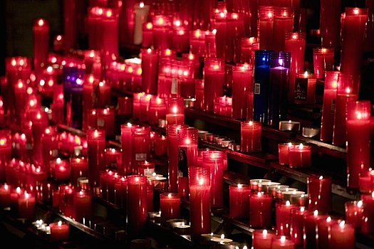 蜡烛,照亮,巴塞罗那,大教堂,西班牙
